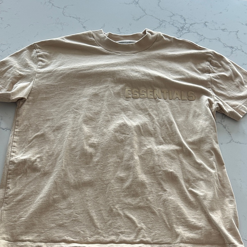 Fear of God Essentials Tan Short Sleeve Tee